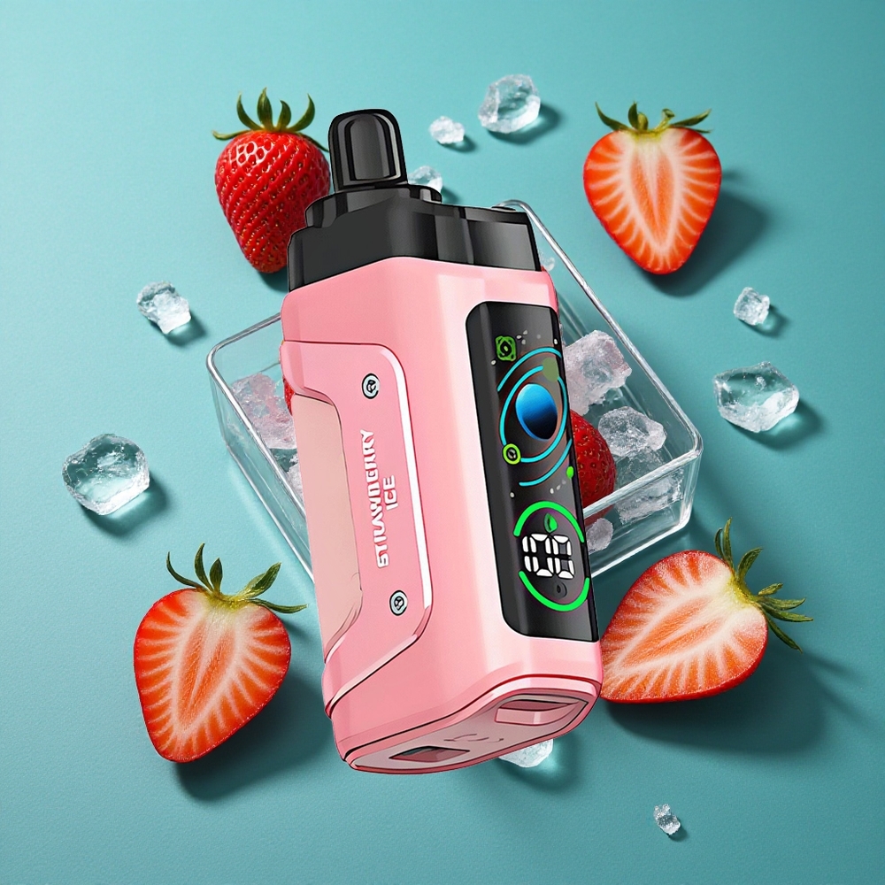 Aardbei IJs Razz Bar 45000 Puffs Wegwerp Vape Met 1.0 Ohm Mesh Coil En Type-C Oplaadbaar