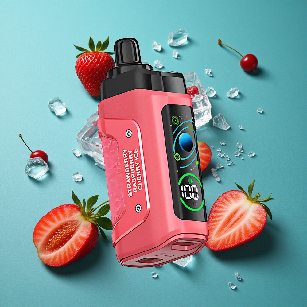 Aardbei Kers IJs Razz Bar 45000 Puffs Wegwerp Vape Met Aanstelbare Luchtstroom & Type-C Oplaadbaar