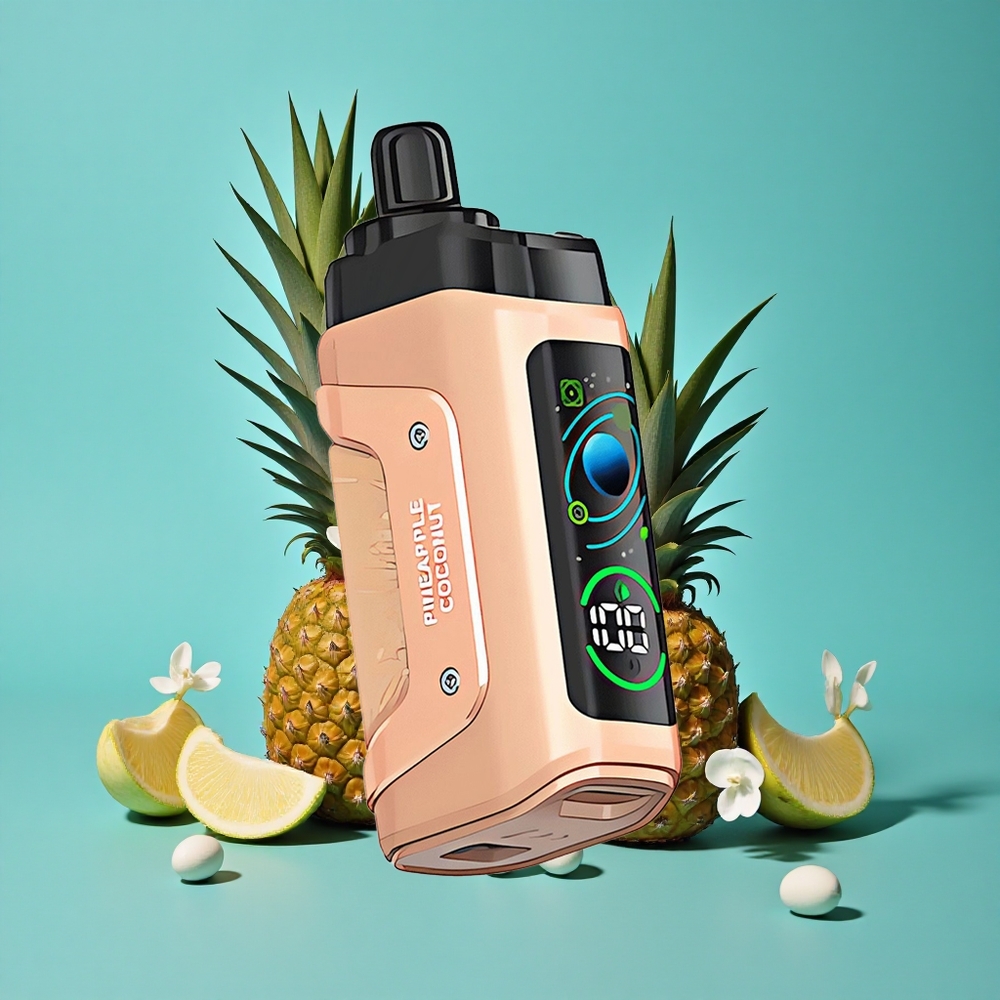 Ananas Kokos Razz Bar Wegwerp Vape 45000 Puffs Met Type-C Oplaadbaar & Instelbare Luchtstroom