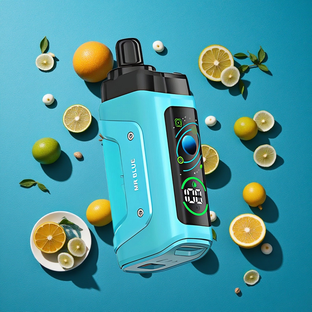 Blauwe Bes & Framboos Razz Bar Wegwerp Vape 45000 Puffs Met Aanpasbare Luchtstroom & Type-C Oplaadbaar