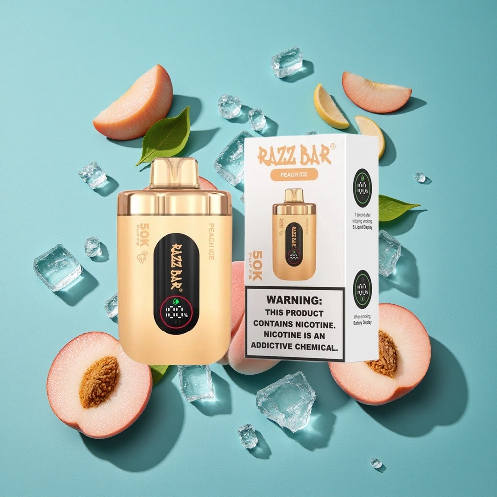 Perzijs IJs Razz Bar 50K Puffs Wegwerp Vape Tot 50000 Trekken Type-C Oplaadbaar