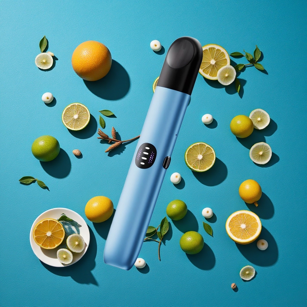 Blauw RELX Infinity 2 Vape Device 600-650 Puff Metalen Afwerking 1.9 ml Pod