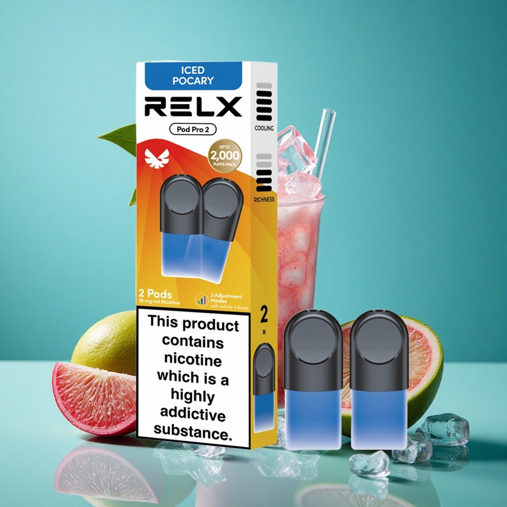 Drank-IJs Pocary RELX Pod Pro 2 600 puff 1.9ml Nicotinegehalte:1.8%