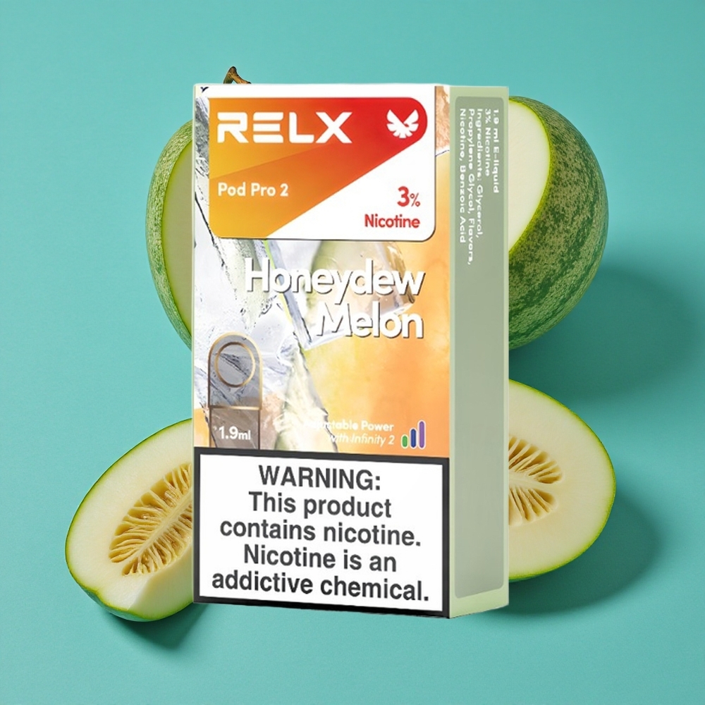 Honingmeloen RELX Pod Pro 2 600 puff – Nicotinegehalte: 3%