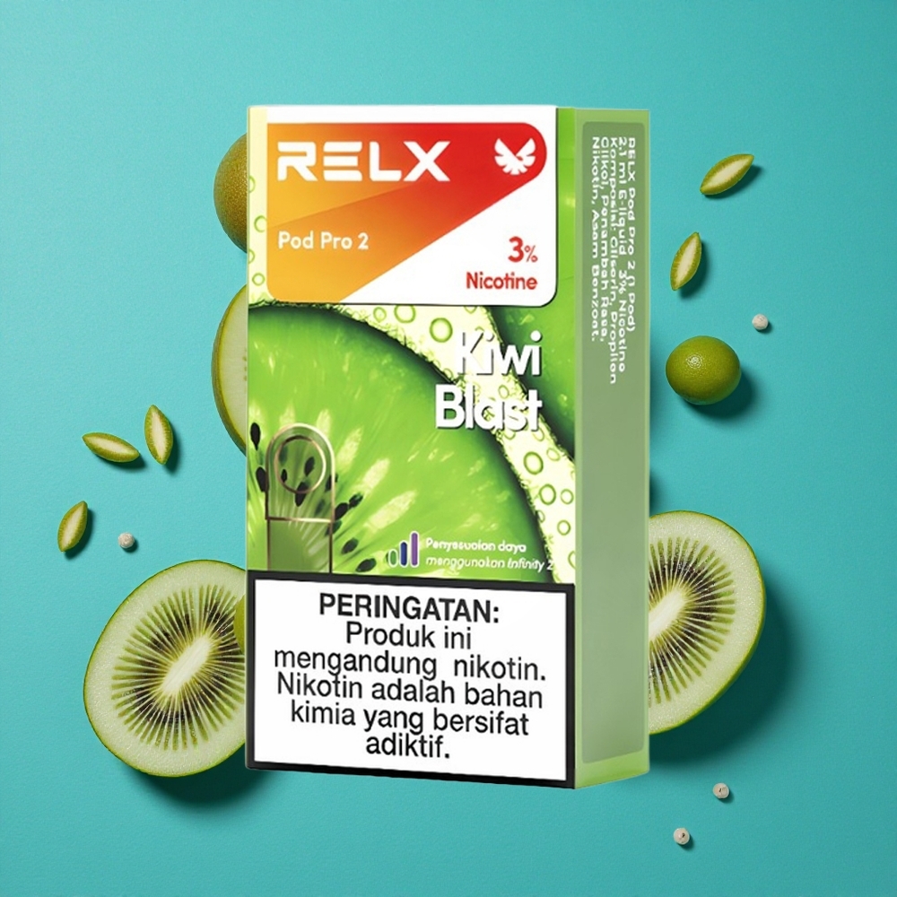 Kiwi Blast RELX Pod Pro 2 600 puff - Nicotinegehalte: 3%
