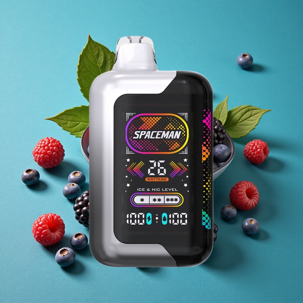 Braambes Framboos SMOK SPACEMAN SP40000 Wegwerp Vape 40000 Halen Type-C Opladen 20ml Vloeistof