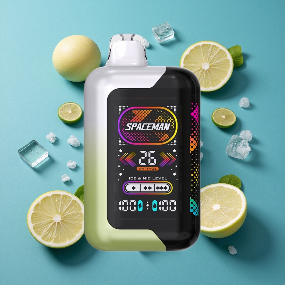 Witte Druif Ijs SMOK SPACEMAN SP40000 Wegwerp Vape 40000 Puffen Ultra-Groot LED Scherm