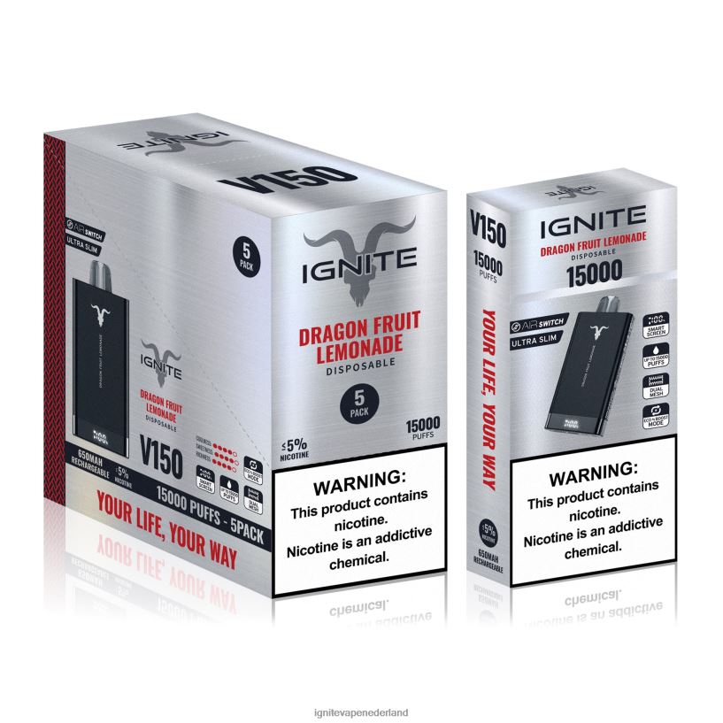 watermeloen drakenfruit VNV4HP93 - Ignite vape amsterdam IGNITE V150 vape-pen 5-pack