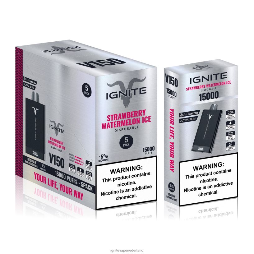 watermeloen ijs VNV4HP94 - Ignite vape nicotine IGNITE V150 vape-pen 5-pack