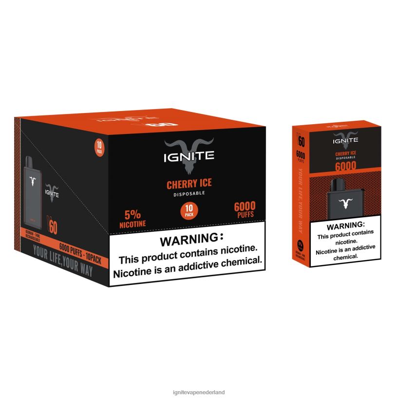 aardbei-kiwi VNV4HP26 - Ignite vape Europe IGNITE V60 vape-pen 10-pack