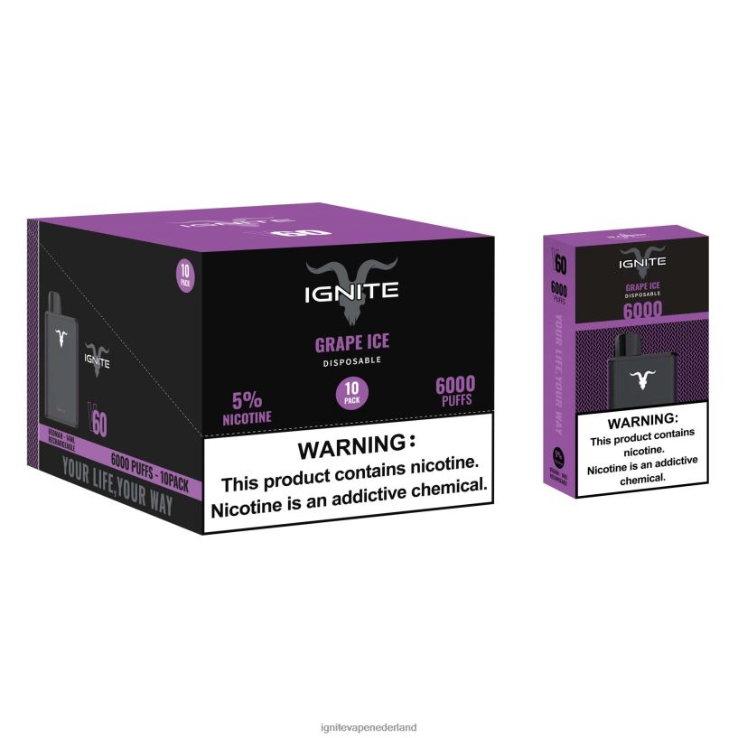 frambozenlimonade VNV4HP23 - Ignite vape amsterdam IGNITE V60 vape-pen 10-pack