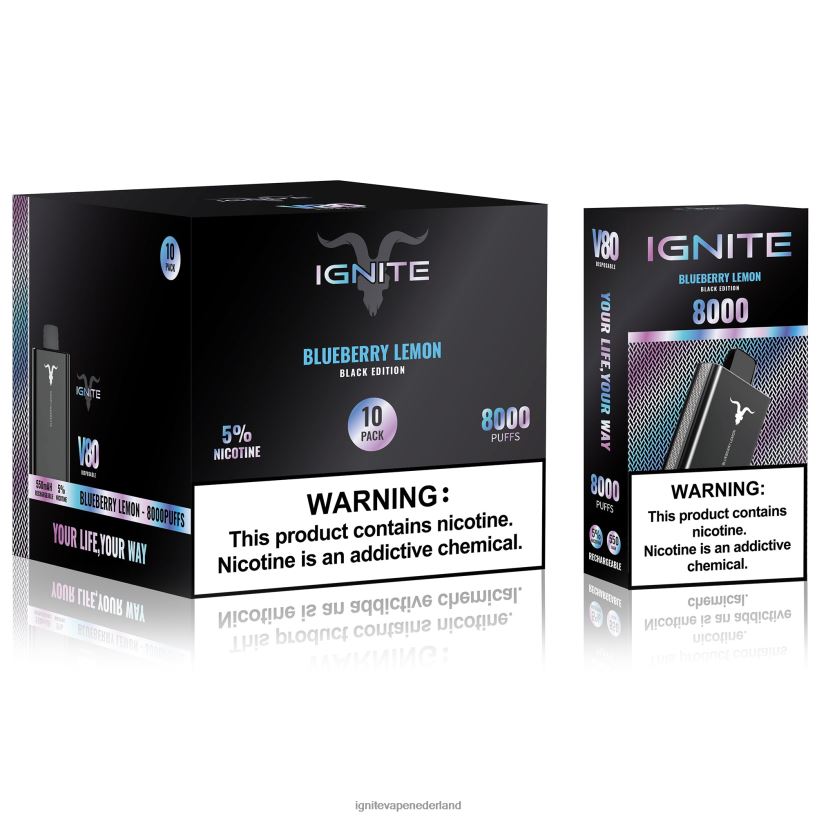 bosbessen ijs VNV4HP54 - Ignite vape nicotine IGNITE V80 vape-pen 10-pack