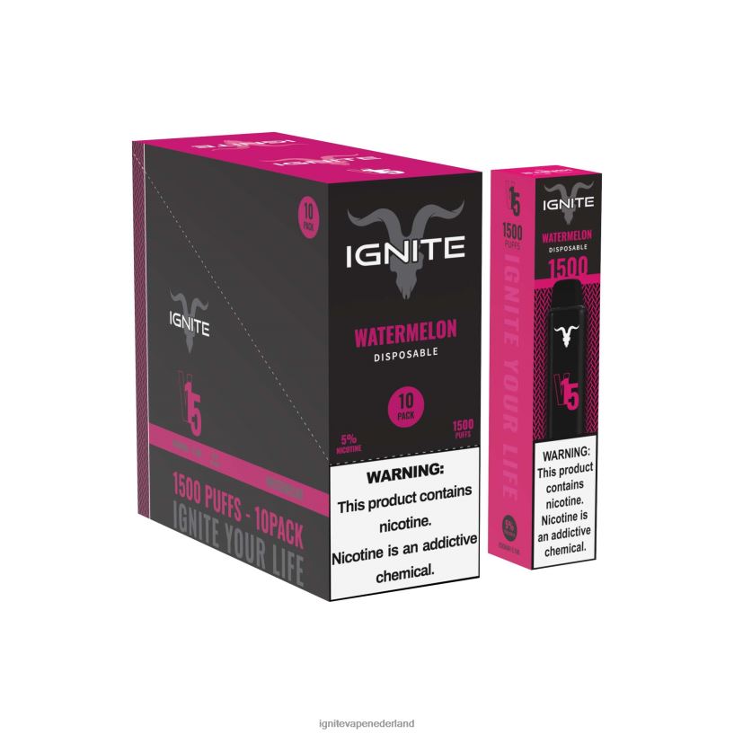 aardbei appel watermeloen VNV4HP104 - Ignite vape nicotine IGNITE V15 vape-pen 10-pack